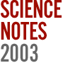 Science Notes 2003