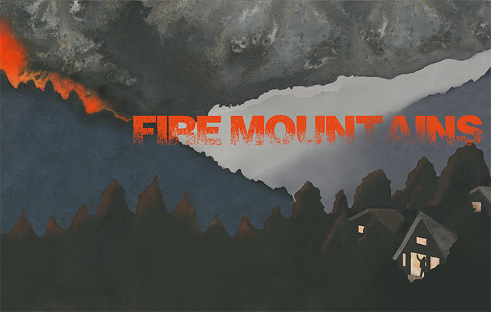 Illustration for fire mountains story